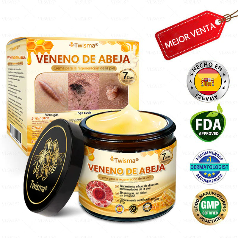 ✨Twisma® Veneno de Abeja Crema Renovadora de Piel con 🔥 ÚLTIMO DÍA 80% DE DESCUENTO 🐝