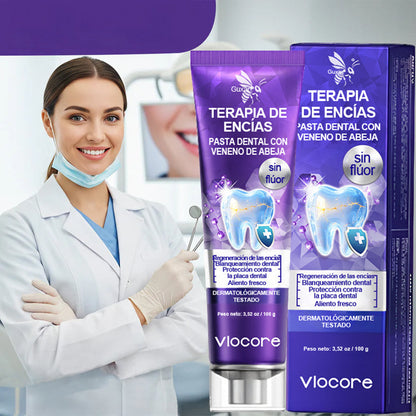 Guxar® VioCore Pasta Dental de Propóleo 🦷 Alivio del dolor dental en 3 días · Regeneración de las encías en 7 días · Prevención de la enfermedad periodontal · Combinación perfecta de veneno de abeja y minerales naturales 🌟