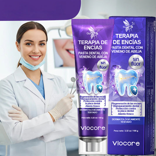 Guxar® VioCore Pasta Dental de Propóleo 🦷 Alivio del dolor dental en 3 días · Regeneración de las encías en 7 días · Prevención de la enfermedad periodontal · Combinación perfecta de veneno de abeja y minerales naturales 🌟