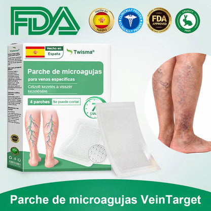 Twisma® VeinTarget – parche avanzado con microtecnología para varices 🦵🔥 Resultados visibles en solo 7–14 días  ⚡ 96 % de eficacia clínicamente comprobada 🌿 Efecto de apoyo suave para piernas más ligeras y relajadas 💪