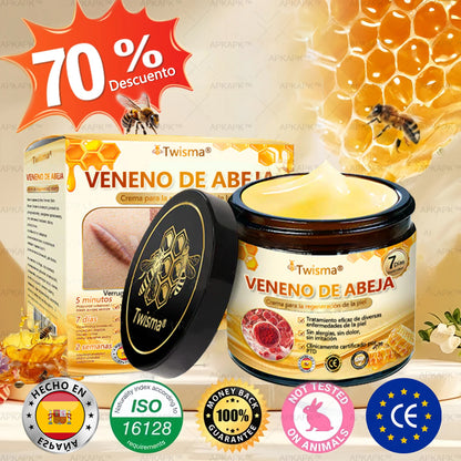 ✨Twisma® Veneno de Abeja Crema Renovadora de Piel con 🔥 ÚLTIMO DÍA 80% DE DESCUENTO 🐝