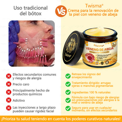 ✨Twisma® Veneno de Abeja Crema Renovadora de Piel con 🔥 ÚLTIMO DÍA 80% DE DESCUENTO 🐝