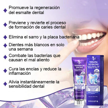 Guxar® VioCore Pasta Dental de Propóleo 🦷 Alivio del dolor dental en 3 días · Regeneración de las encías en 7 días · Prevención de la enfermedad periodontal · Combinación perfecta de veneno de abeja y minerales naturales 🌟