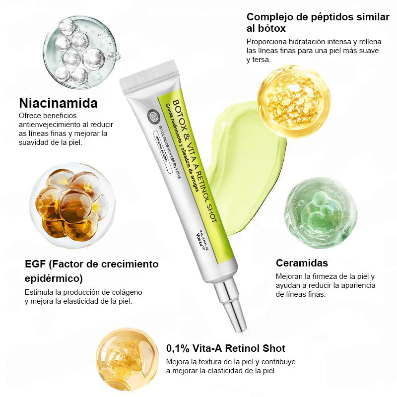 Vosxu™ Botox & Vita-A Retinol Shot sérum lifting antiarrugas ✨ – 💉 Microagujas | 💪 Péptidos con efecto botox | 🌿 Retinol | ⚡ Resultados visibles en 3 días 💎